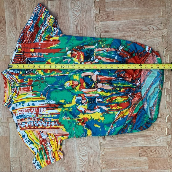 VTG Vittore Gianni Cycling Jersey Men’s Large Art/Painting 80s Biking Sportswear - Picture 5 of 10